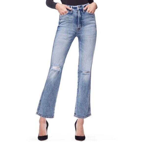 Good American Denim - Good‎ American Good Curve High Waist Ankle Straight Leg Jean Womens Size 6 / 28